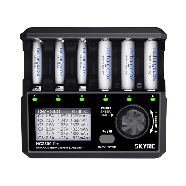 SKYRC NC2500 Pro NiMH NiCd Akku QC3.0 Ladegerät für AA AAA Akkus Universal LCD Smart Akku 3 in1 Schnell ladegerät